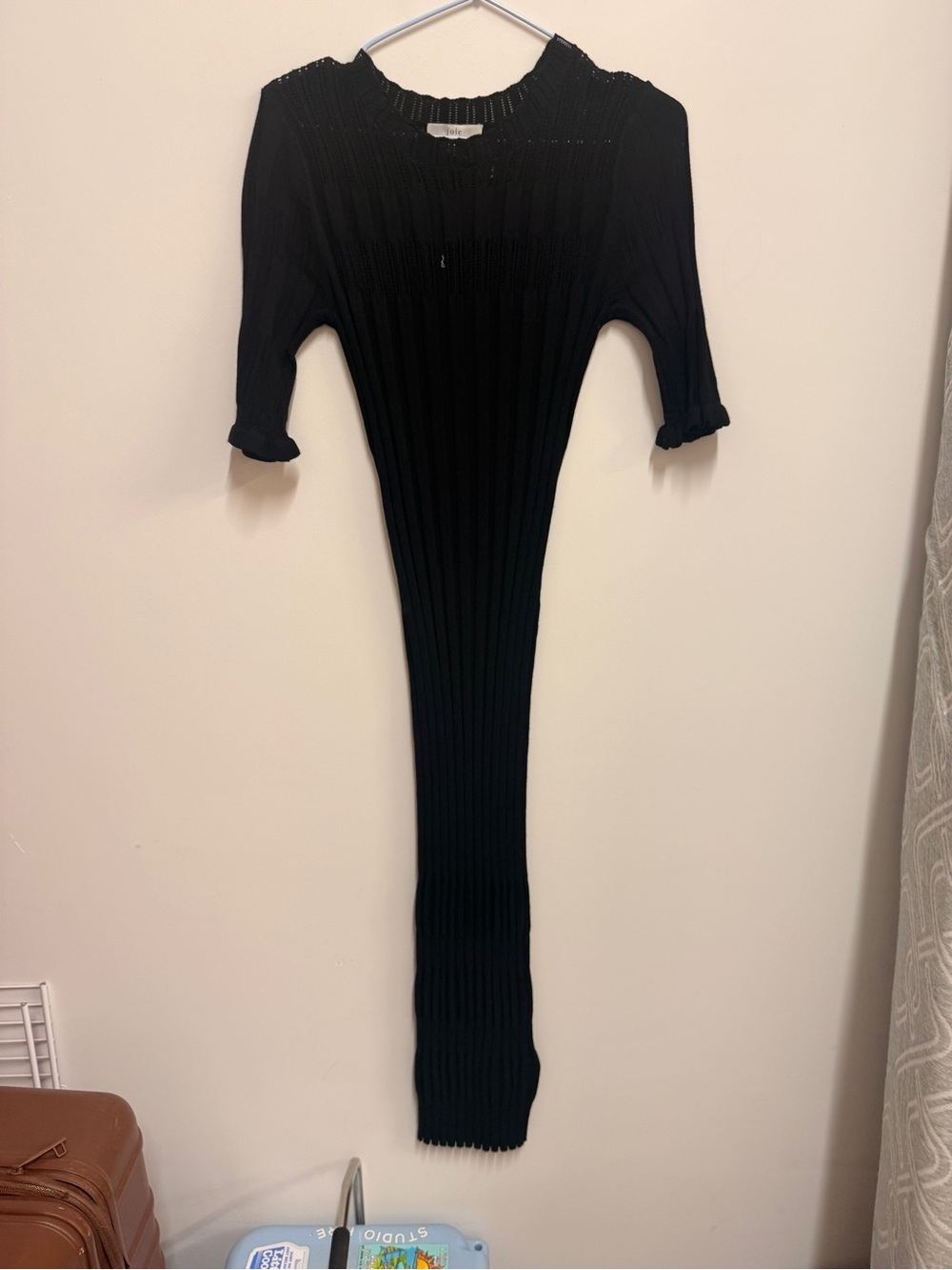 Joie Black Open-Knit Women's Sweater